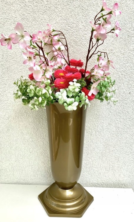 FLAKON CMENTARNY 3 złoty 16cm średnicy