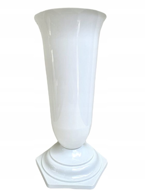 FLAKON CMENTARNY 3 biały 16cm średnicy