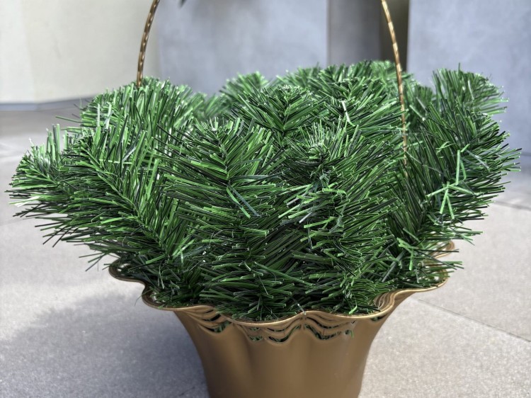 Kosz koszyk podkład baza podstawa do kompozycji z OBBCIĄŻENIEM 40cm ZŁOTO