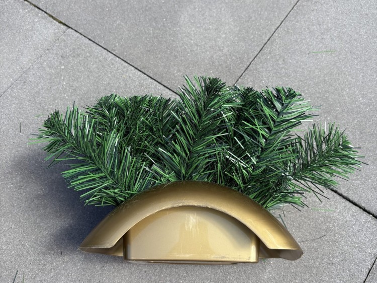 Ikebana podstawa baza podkład do kompozycji z OBCIĄŻENIEM MAŁA fokus 22cm ZŁOTO