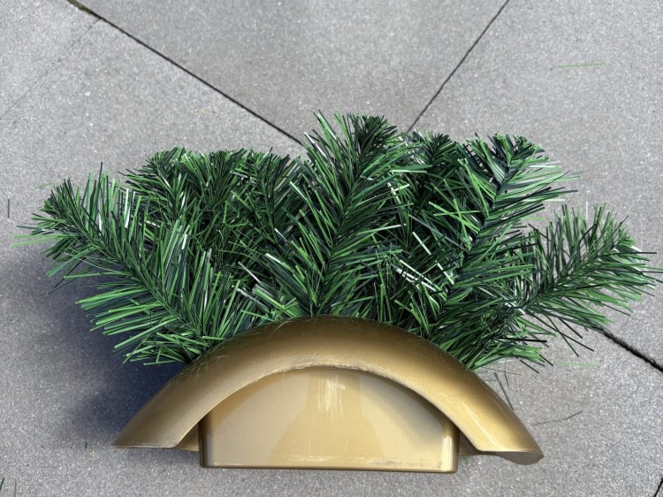 Ikebana podstawa baza podkład do kompozycji z OBCIĄŻENIEM MAŁA fokus 22cm ZŁOTO