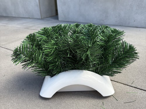 Ikebana podstawa baza podkład do kompozycji z OBCIĄŻENIEM MAŁA fokus 22cm BIAŁA