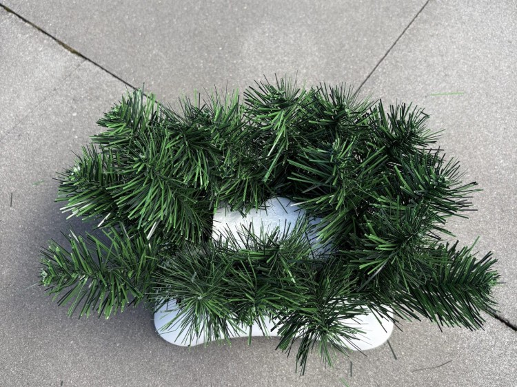 Ikebana podstawa baza podkład do kompozycji z OBCIĄŻENIEM MAŁA fokus 22cm BIAŁA