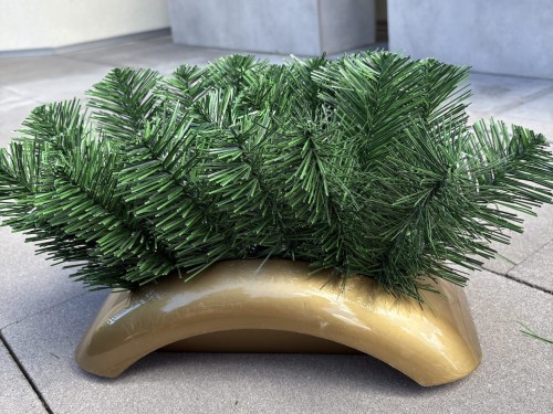 Ikebana podstawa baza podkład do kompozycji z OBCIĄŻENIEM DUŻA fokus 22cm ZŁOTO