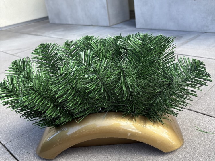 Ikebana podstawa baza podkład do kompozycji z OBCIĄŻENIEM DUŻA fokus 22cm ZŁOTO