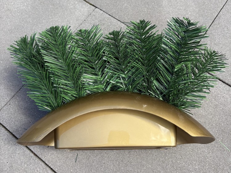 Ikebana podstawa baza podkład do kompozycji z OBCIĄŻENIEM DUŻA fokus 22cm ZŁOTO