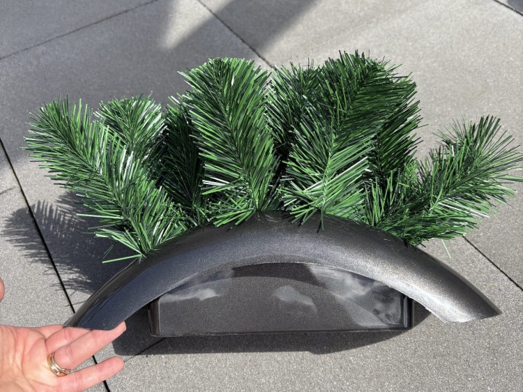 Ikebana podstawa baza podkład do kompozycji z OBCIĄŻENIEM DUŻA fokus 22cm GRAFIT