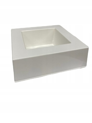 IKEBANA MISKA KWADRAT 23,5cm Biała Tomplastik
