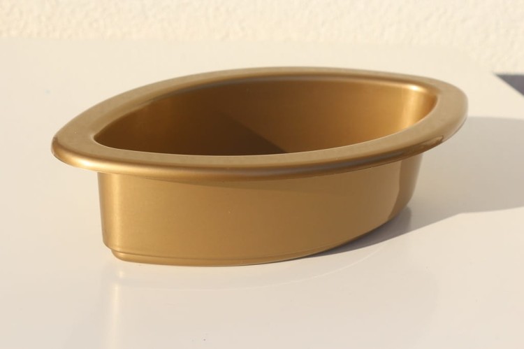 ŁÓDKA1 Miska osłonka doniczka ZŁOTA 25cm m.