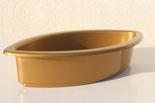 ŁÓDKA 3 Miska osłonka doniczka ZŁOTO 36cm duża