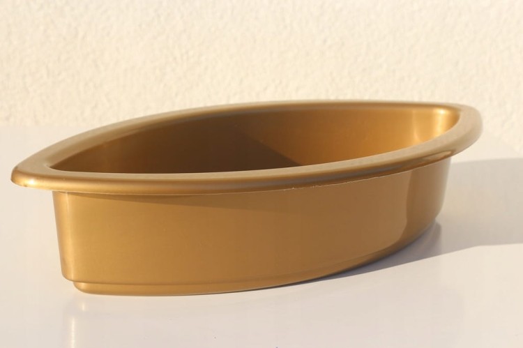 ŁÓDKA 3 Miska osłonka doniczka ZŁOTO 36cm duża