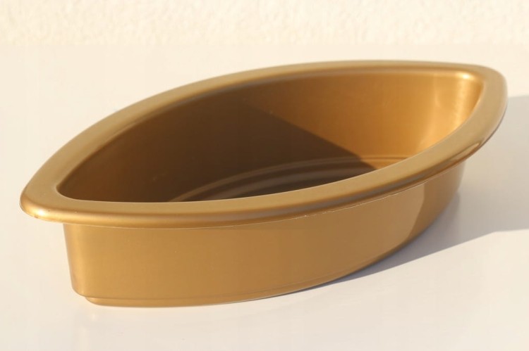 ŁÓDKA 3 Miska osłonka doniczka ZŁOTO 36cm duża