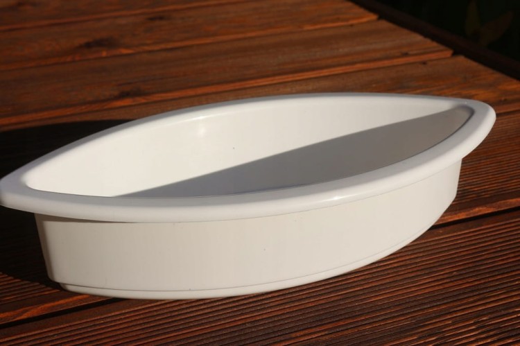 ŁÓDKA 3 Miska osłonka doniczka BIAŁA 36cm duża