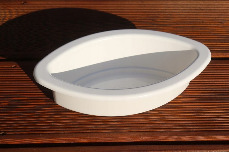 ŁÓDKA2 Miska osłonka doniczka BIAŁA 30cm ŚREDNIA