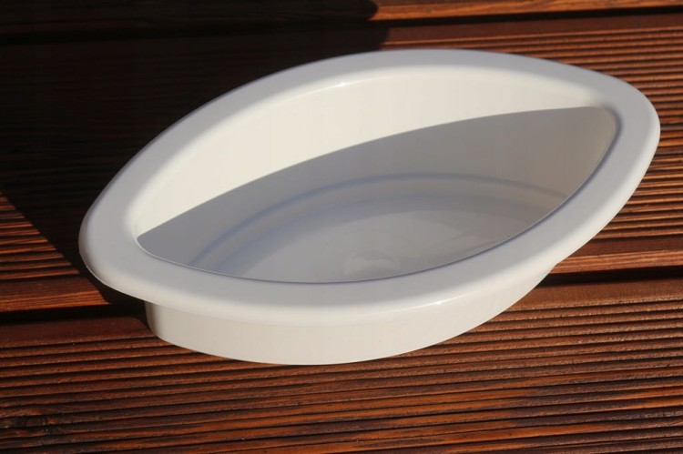 ŁÓDKA2 Miska osłonka doniczka BIAŁA 30cm ŚREDNIA