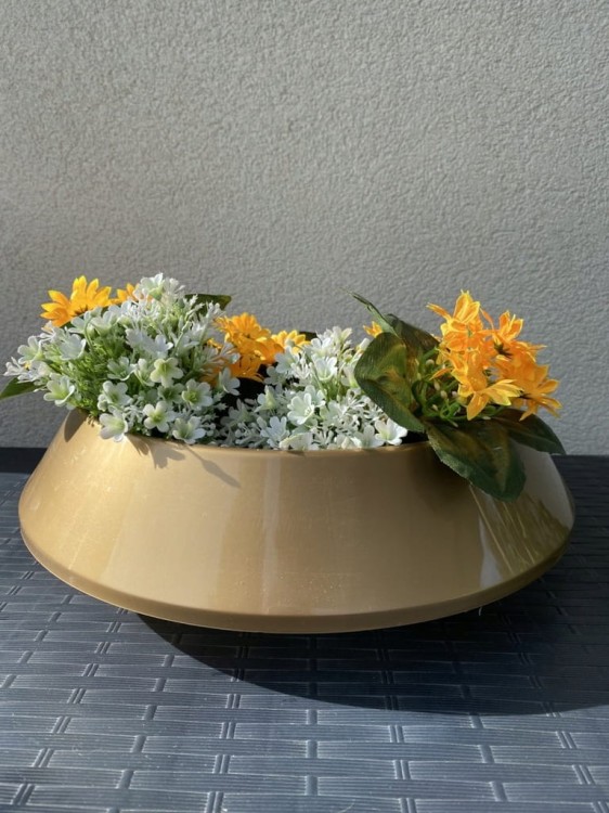 Miska cmentarna Nova 2 ZŁOTA 26cm