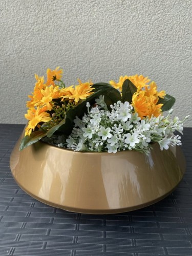 Miska cmentarna Nova 3 ZŁOTA 22cm