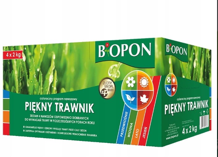 NAWÓZ PIĘKNY TRAWNIK roczny program nawozowy 4x2kg