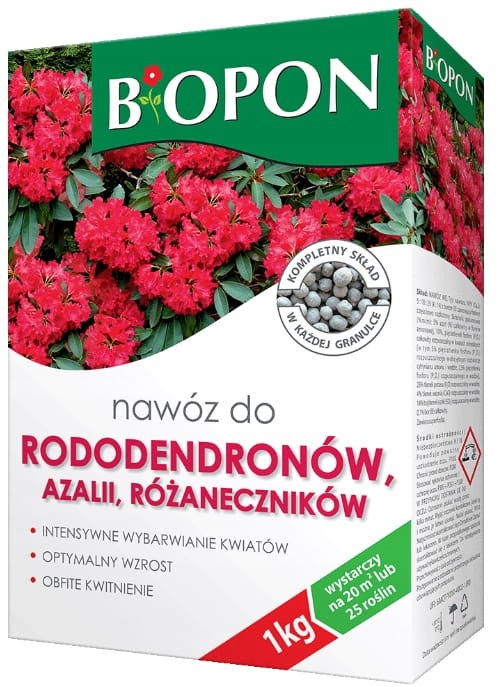 NAWÓZ DO Rododendronów, azalii, różaneczników 1kg bopon