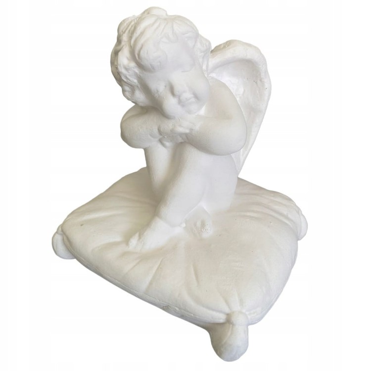 ANIOŁ aniołek figurka rzeźba mały BIAŁY