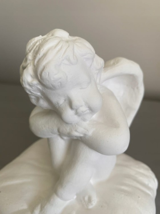 ANIOŁ aniołek figurka rzeźba mały BIAŁY