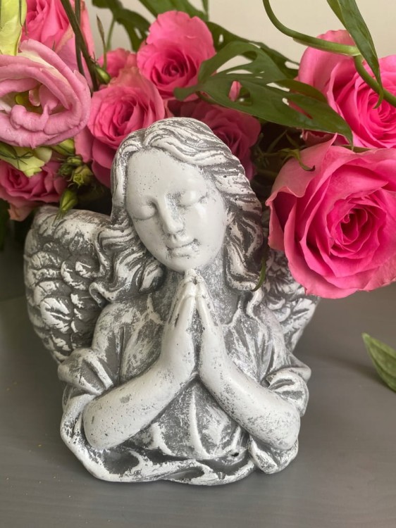 ANIOŁ OSŁONKA aniołek figurka rzeźba 15cm!