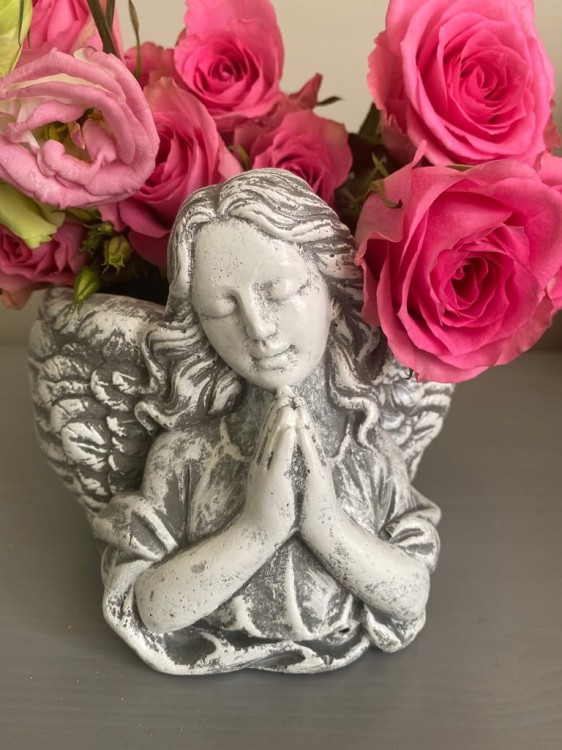 ANIOŁ OSŁONKA aniołek figurka rzeźba 15cm!