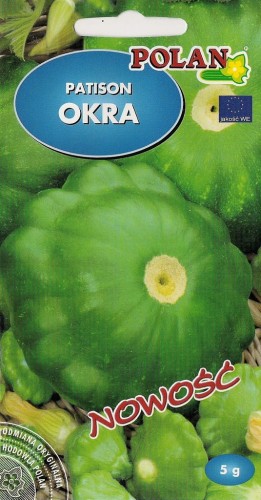Patison OKRA 5g nasiona warzywa ZIELONY dynia