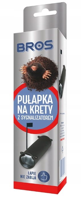 Pułapka na krety z sygnalizatorem, łapie nie zabija