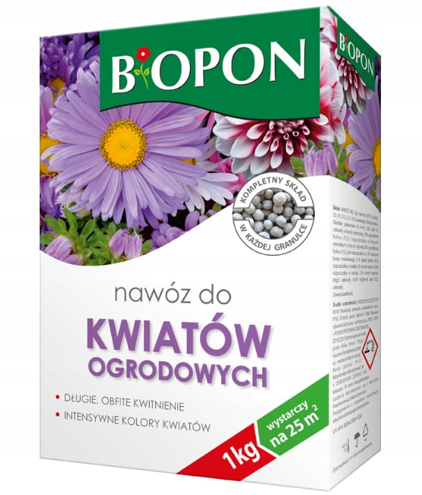 NAWÓZ DO KWIATÓW OGRODOWYCH 1kg Biopon na 25m2