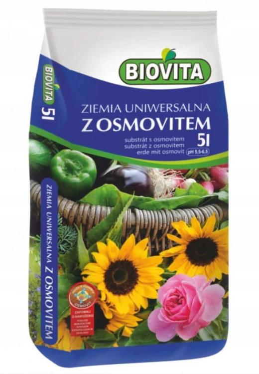 ZIEMIA z nawozem OSMOVITEM 5L! Do kwiatów