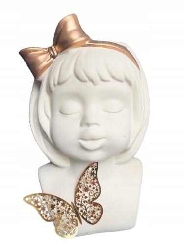 WAZON GŁOWA osłonka doniczka ceramiczna 7609