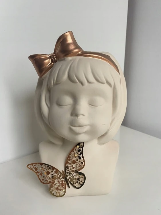 WAZON GŁOWA osłonka doniczka ceramiczna 7609