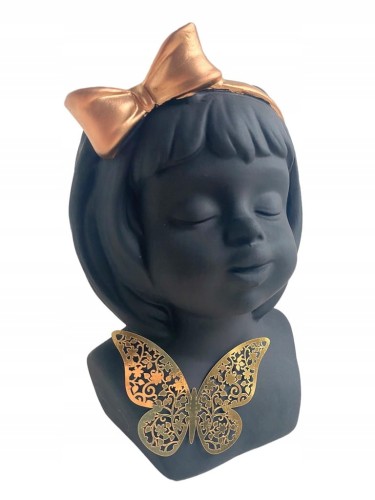 WAZON GŁOWA osłonka doniczka ceramiczna 7607
