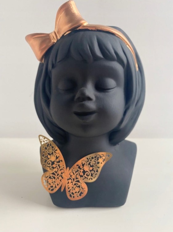 WAZON GŁOWA osłonka doniczka ceramiczna 7607