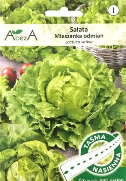 Sałata mieszanka odmian NASIONA NA TAŚMIE 6M