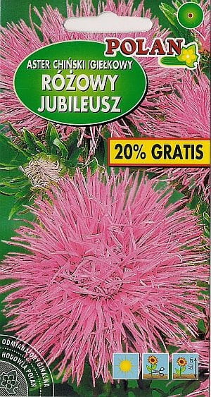 Aster chiński Igiełkowy różowy jubileusz 1,2g