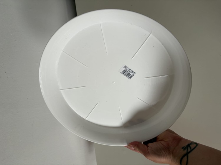 Podstawka pod doniczki plastikowa biała 26cm DNP