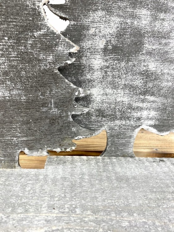 Stroik CHOINKI SZARE drewno ŚWIĘTA wys.40cm ozdoba