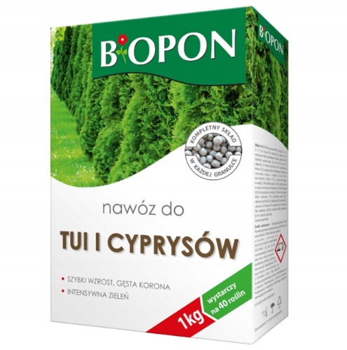 NAWÓZ DO TUI I CYPRYSÓW 1KG! Biopon