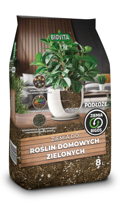 ZIEMIA do roślin domowych zielonych BIGOS 8l