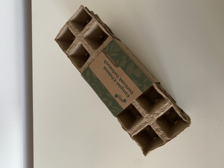 Doniczki torfowe komplet 4 paletki 27,5x9x5 doniczki