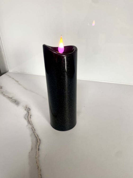 Świeca Led grafitowa duża znicz elektryczny Cortina Granite