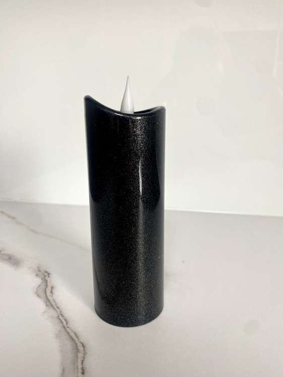 Świeca Led grafitowa duża znicz elektryczny Cortina Granite