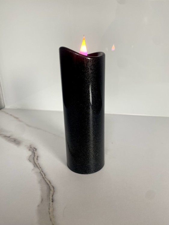 Świeca Led grafitowa duża znicz elektryczny Cortina Granite