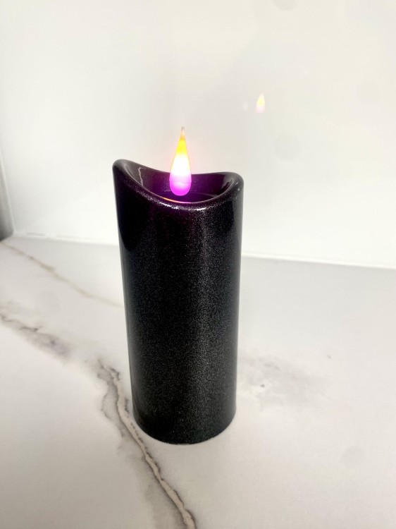 Świeca Led grafitowa mała znicz elektryczny Cortina Granite