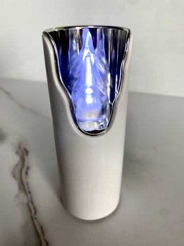 Znicz led wąski srebrno biały znicz elektryczny subito