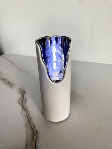 Znicz led wąski srebrno biały znicz elektryczny subito