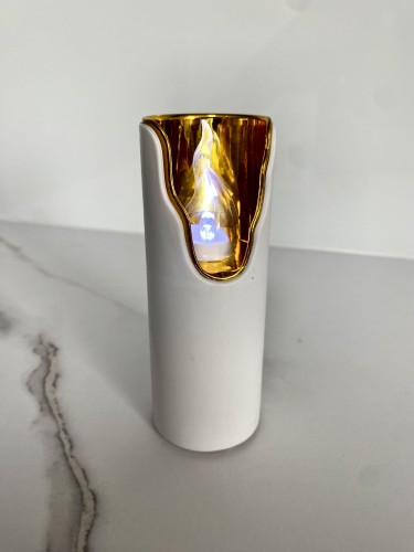 Znicz led wąski złoto biały znicz elektryczny subito