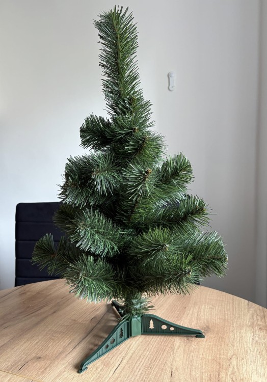 CHOINKA sztuczna 66cm gęsta na nóżkach ozdoba na Boże Narodzenie